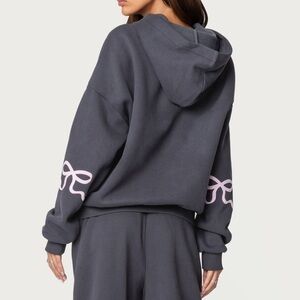NWT EDIKTED Bonney Bow Detail Hoodie womens size medium